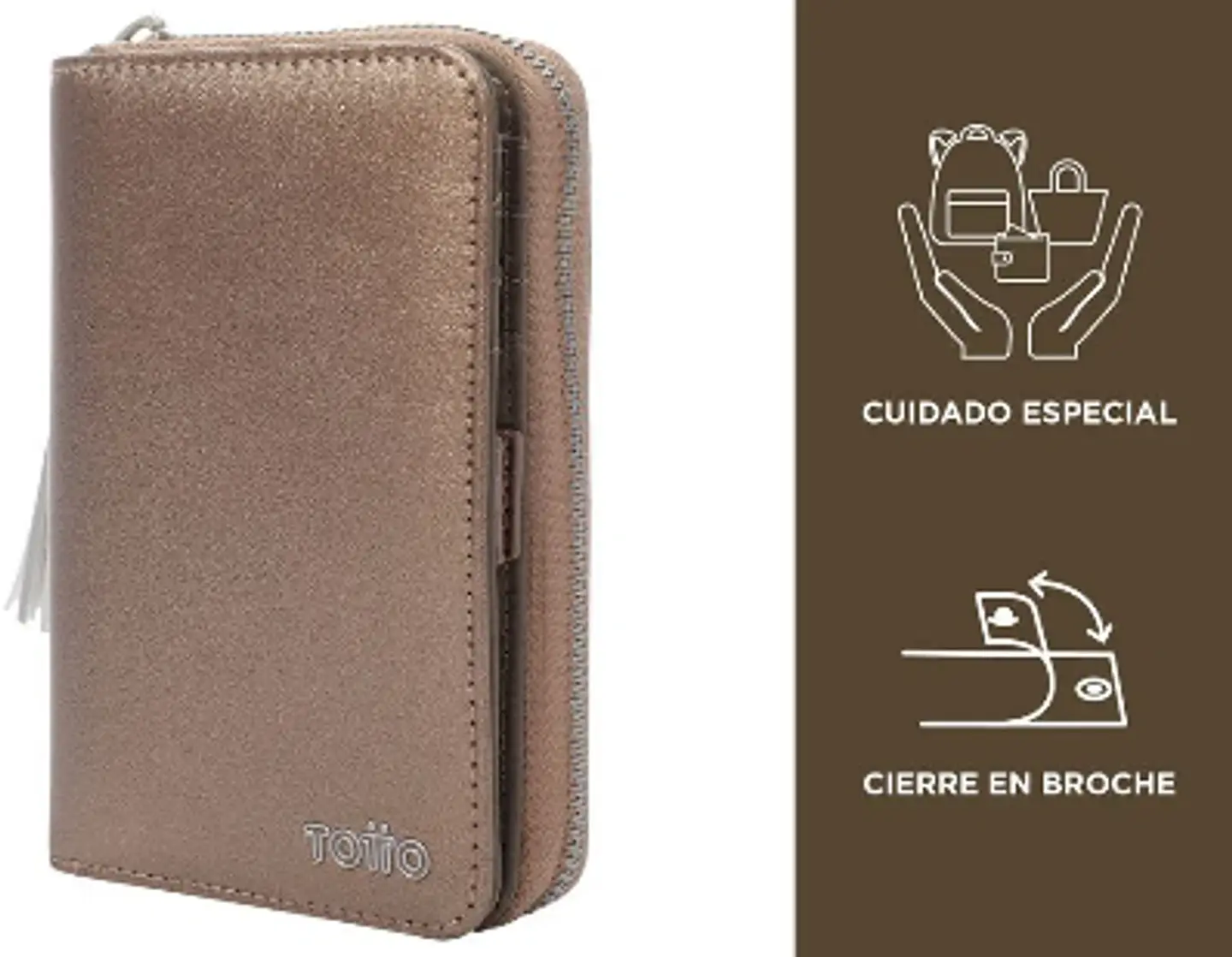Billetera Pu Leather Rfid Sepia 3