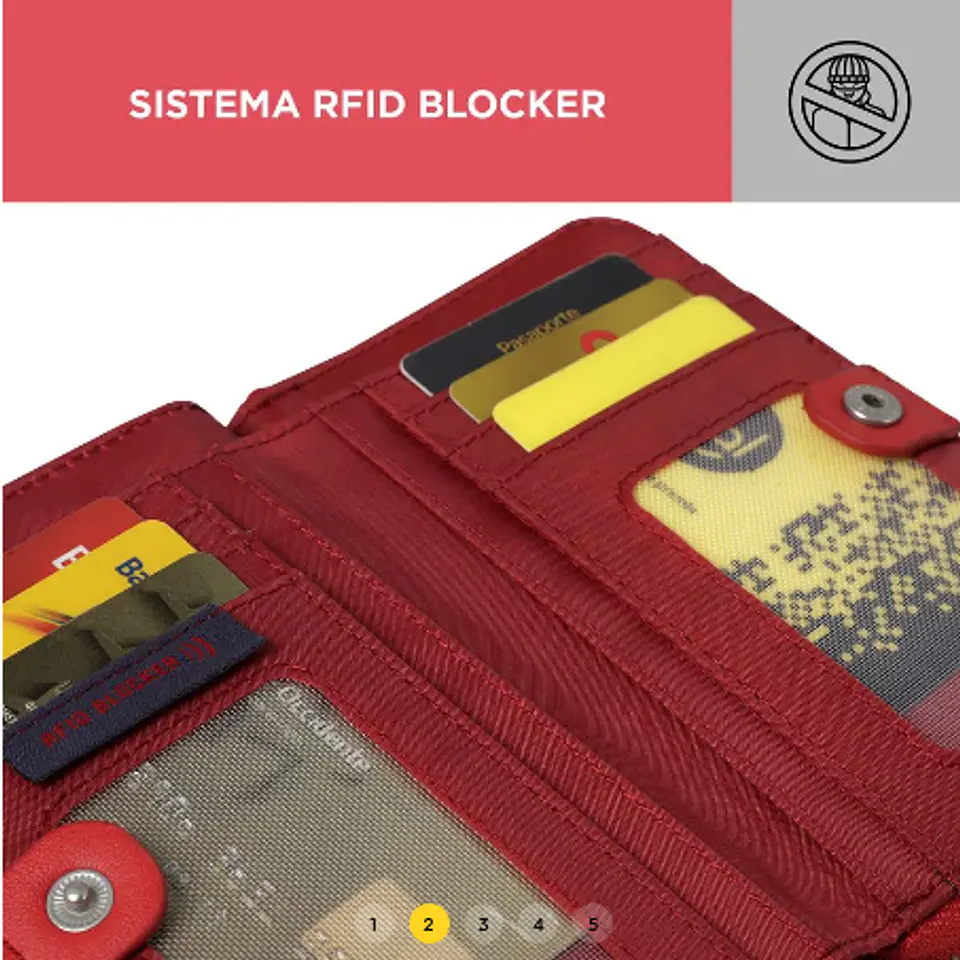 Billetera Pu Leather Rfid Sepia 10