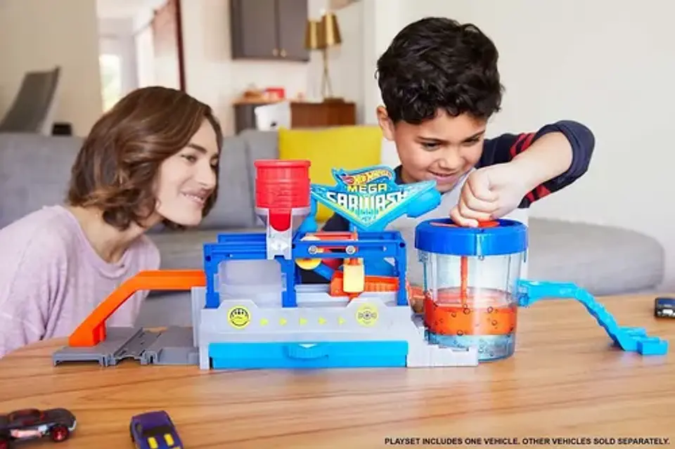 Hot Wheels City Autolavado Pista De Juguete 3