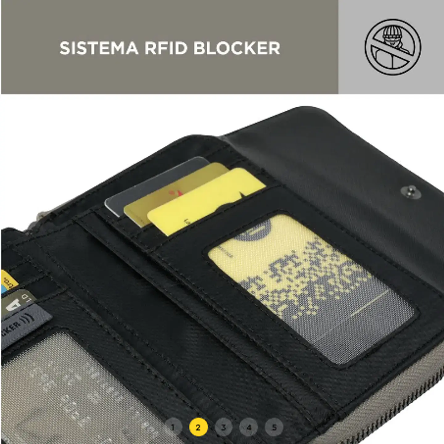 Billetera Pu Leather Rfid Cancri  12