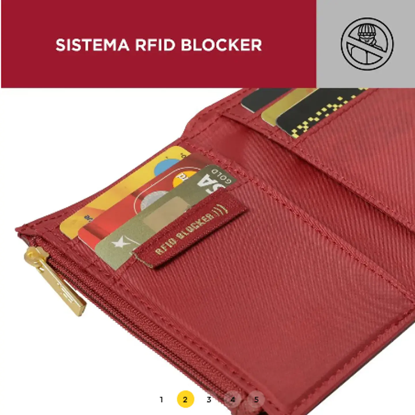 Billetera Pu Leather Rfid Neysa  2