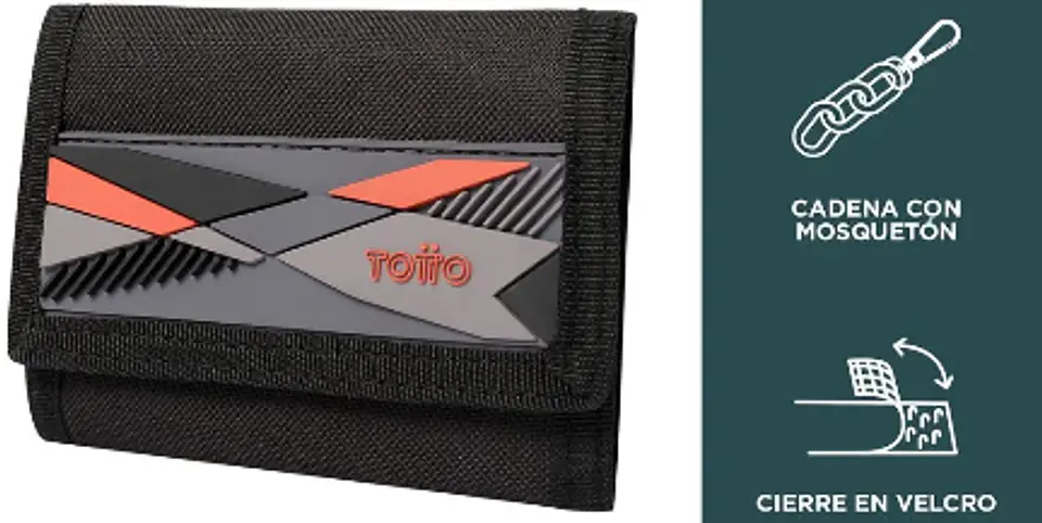 Billetera Lona Rfid Con Cadena Meeting 13