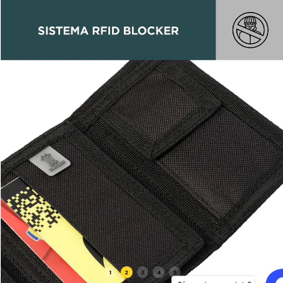 Billetera Lona Rfid Con Cadena Meeting 15