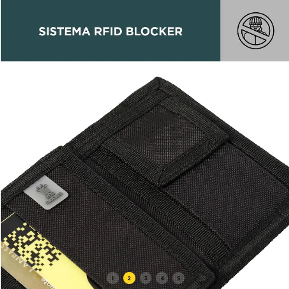 Billetera Lona Rfid Quincly 5