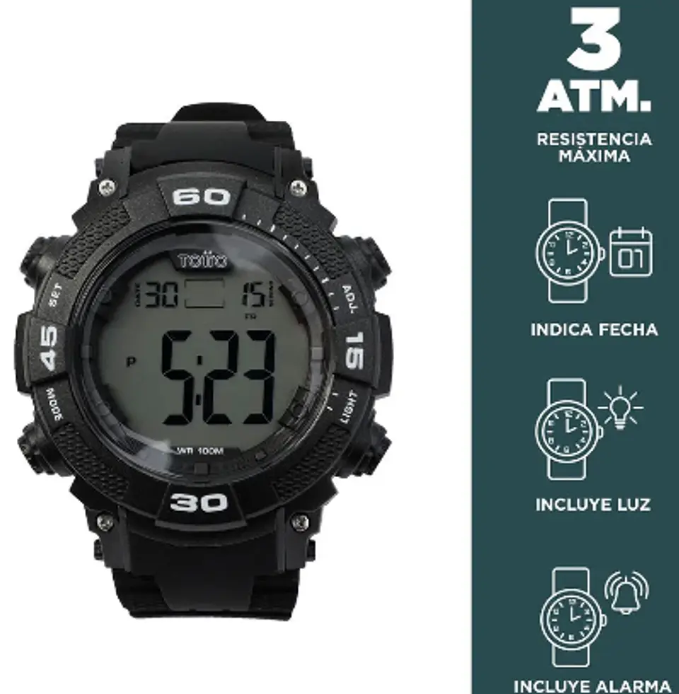 Reloj Digital 10 Atm Rutary 4