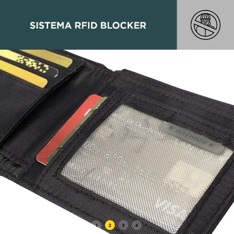 Billetera Lona Rfid Bigta 12