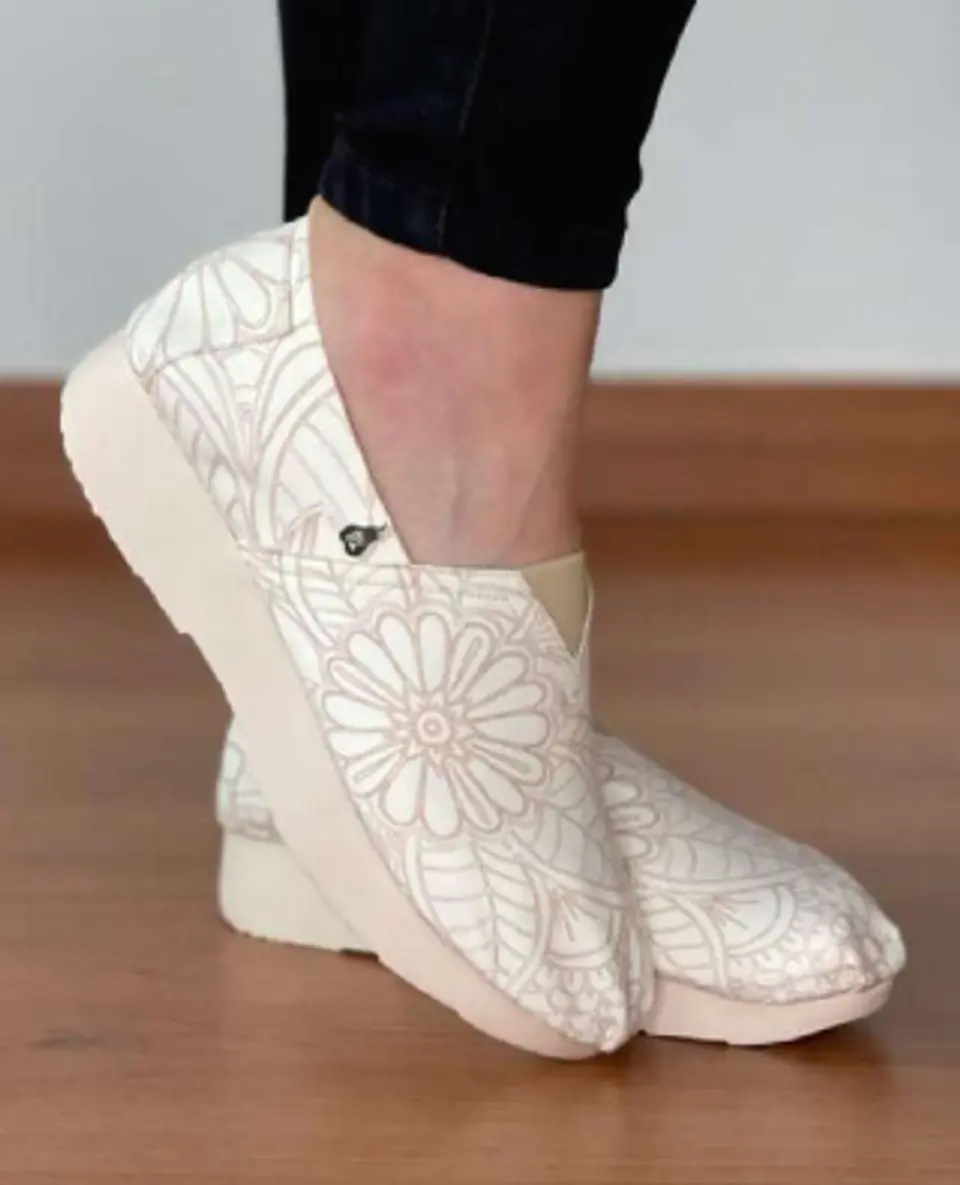 Zapato Pera D.K Plataforma Beige Mandala 1