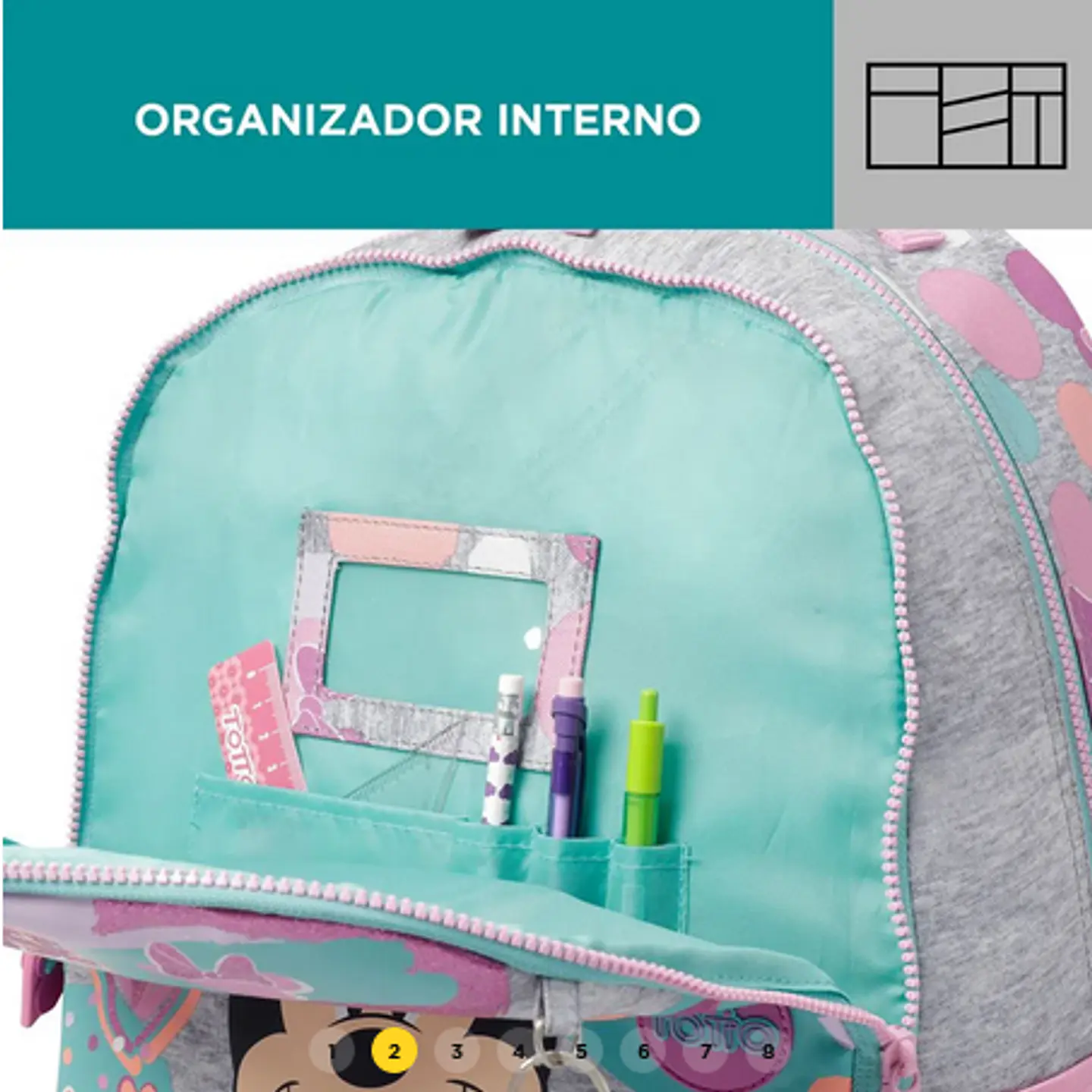 Morral Con Ruedas Para Niña Minnie L 2