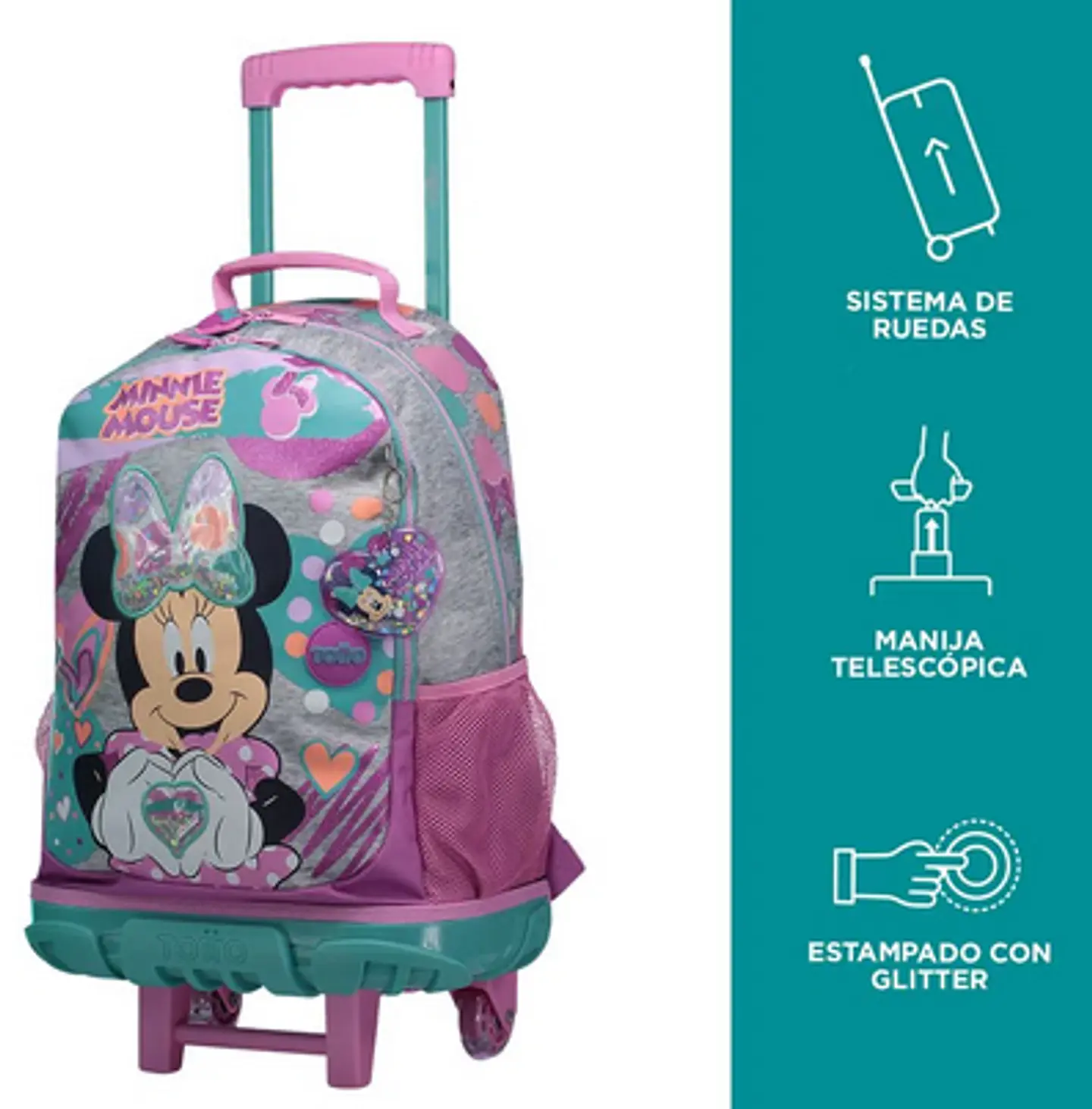 Morral Con Ruedas Para Niña Minnie L 4