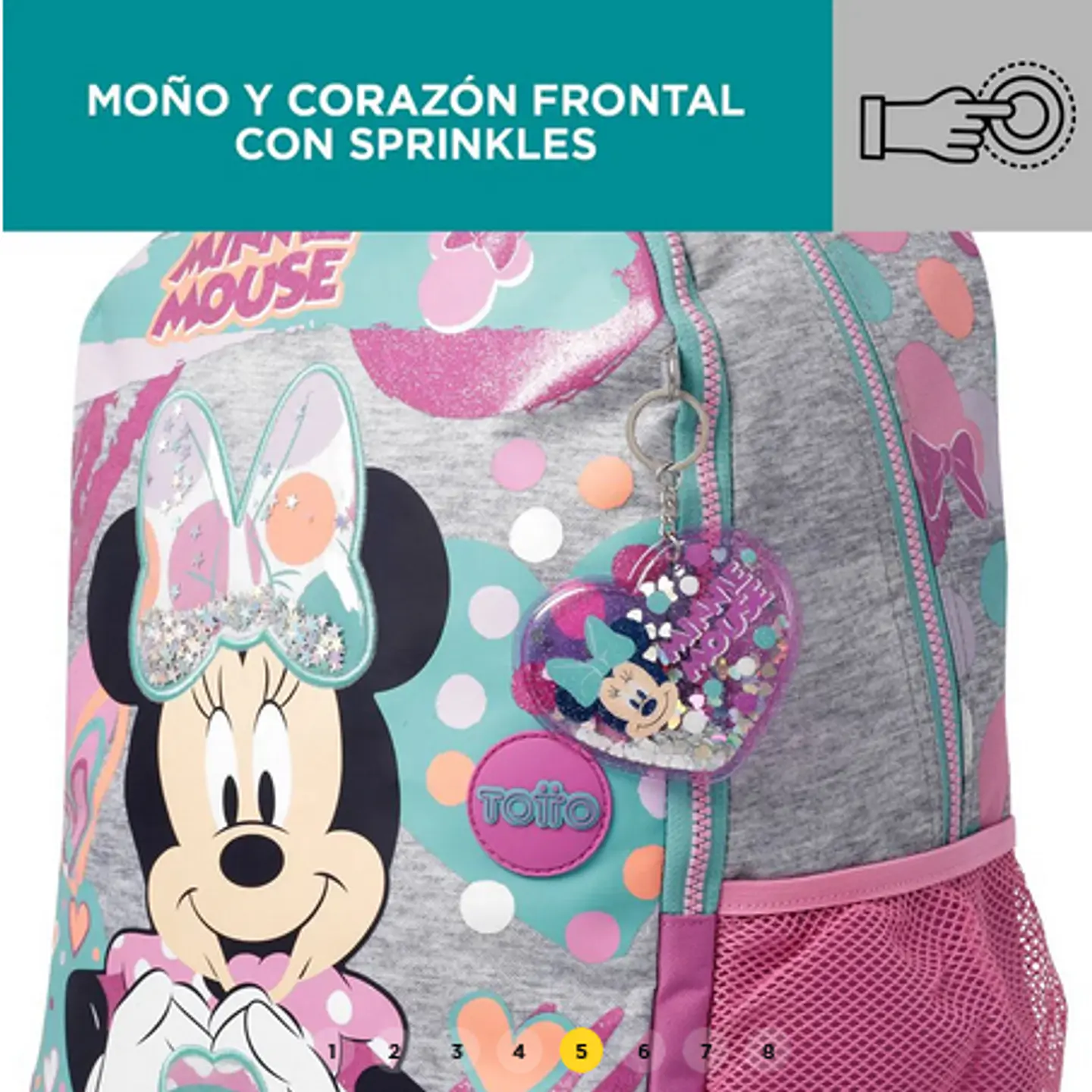 Morral Con Ruedas Para Niña Minnie L 5