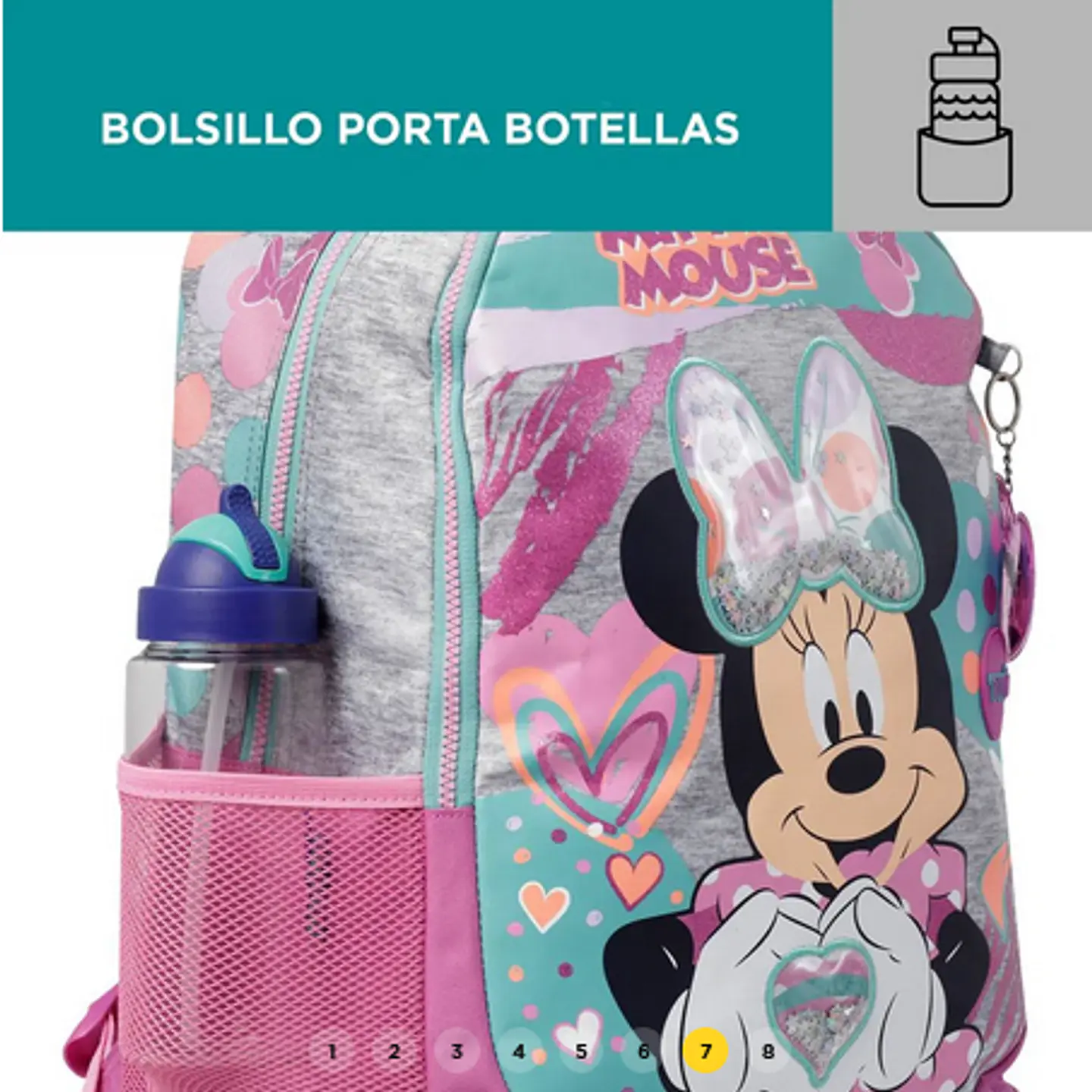 Morral Con Ruedas Para Niña Minnie L 7