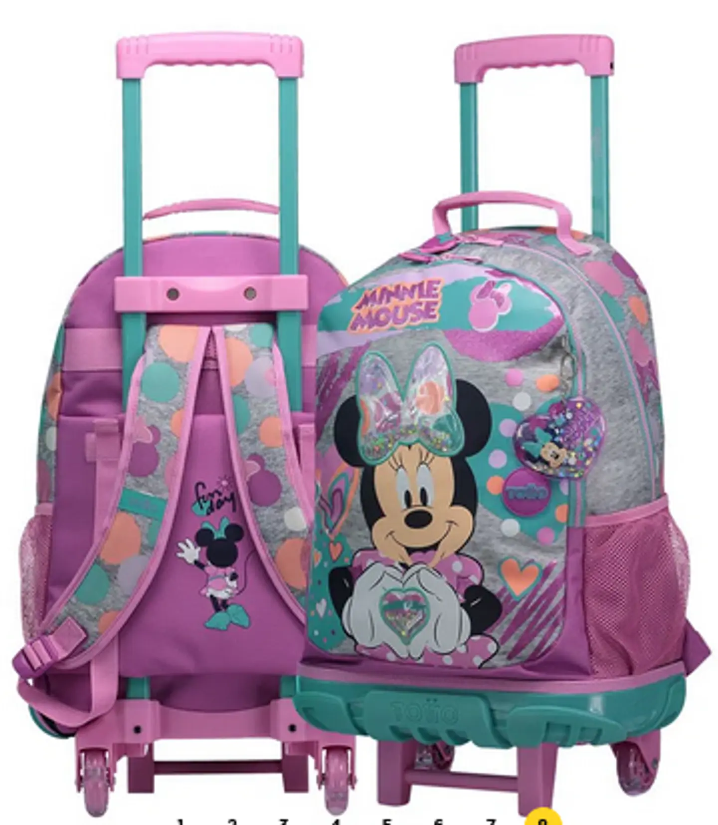 Morral Con Ruedas Para Niña Minnie L 8