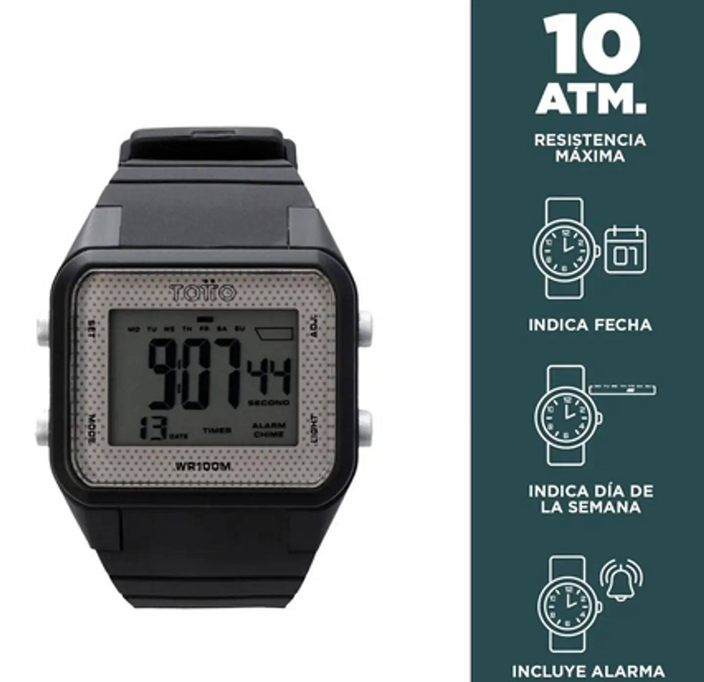 Reloj Digital 10 Atm Monza 11