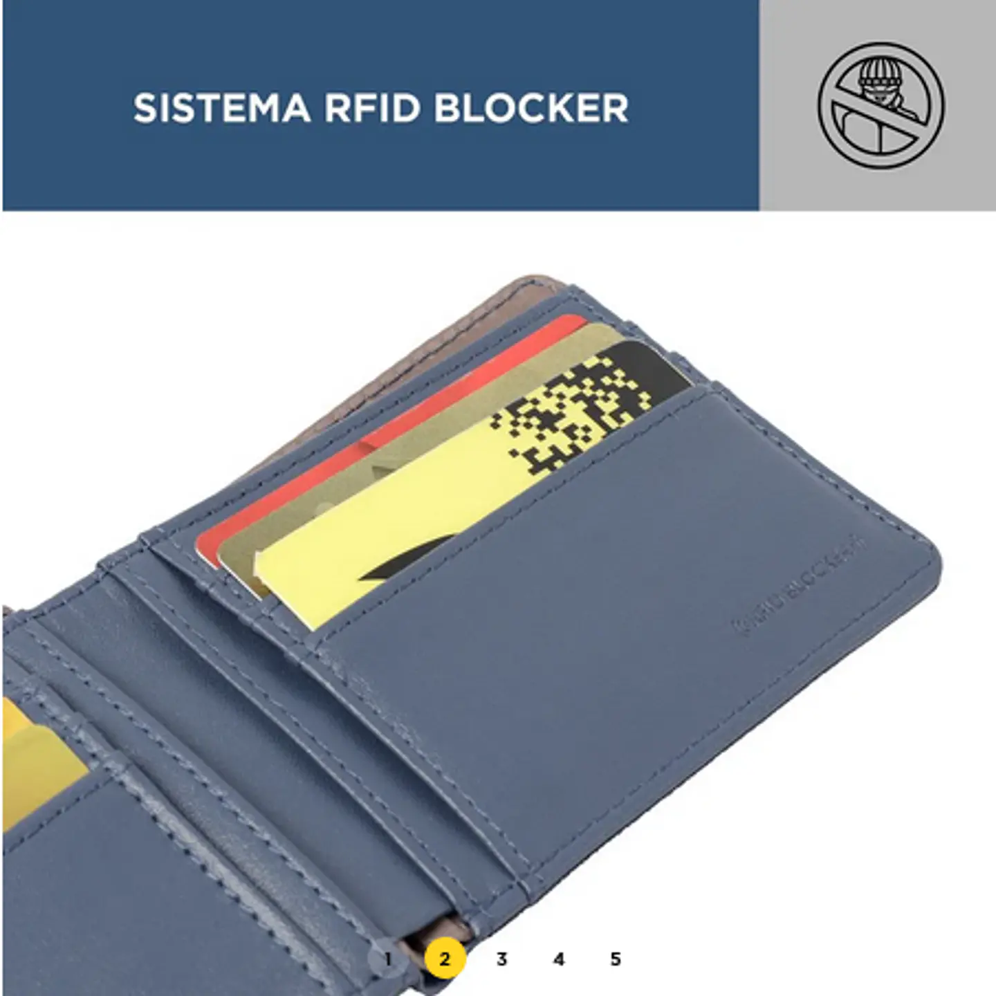 Billetera Pu Leather Rfid Macaon 6