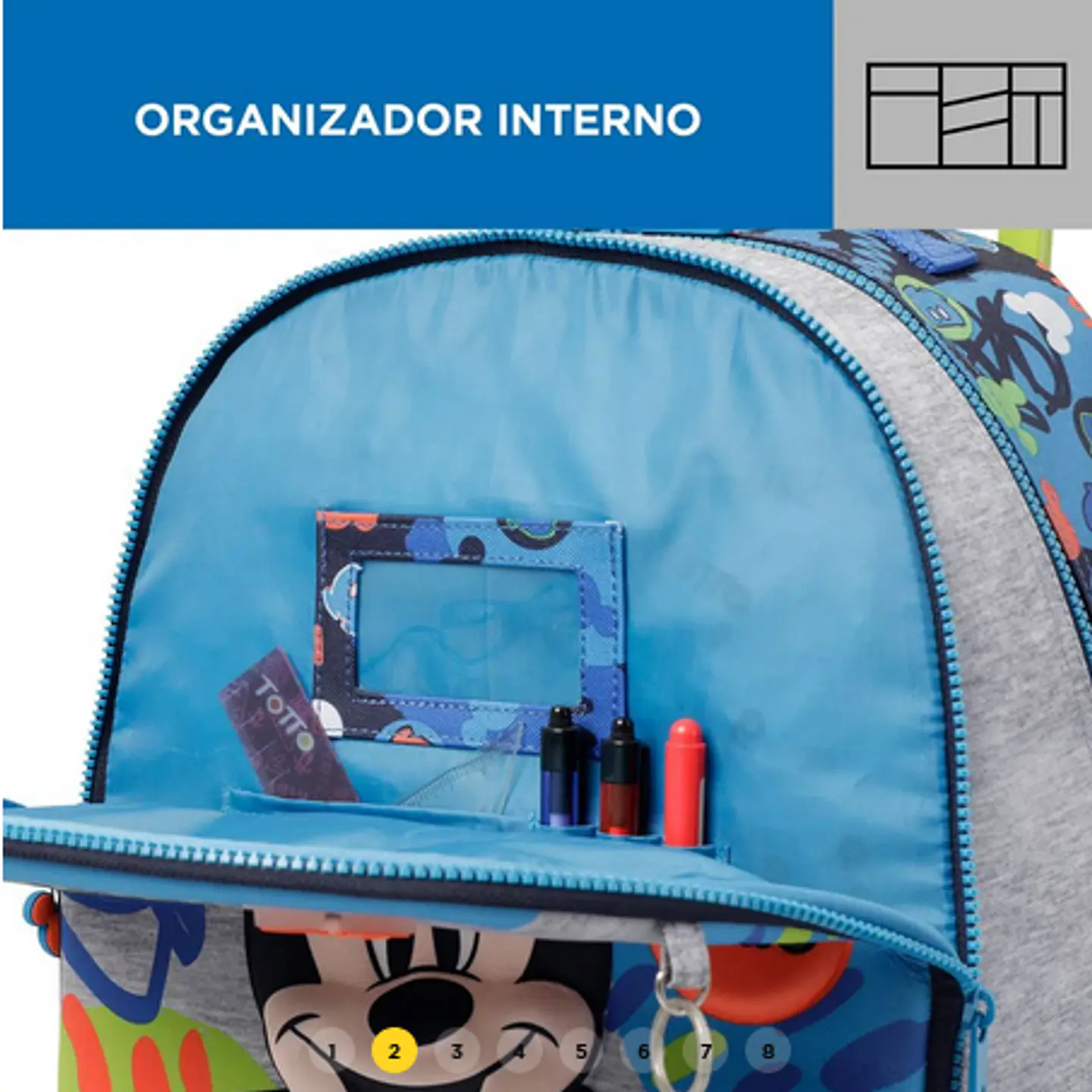 Morral Con Ruedas Mickey L 2