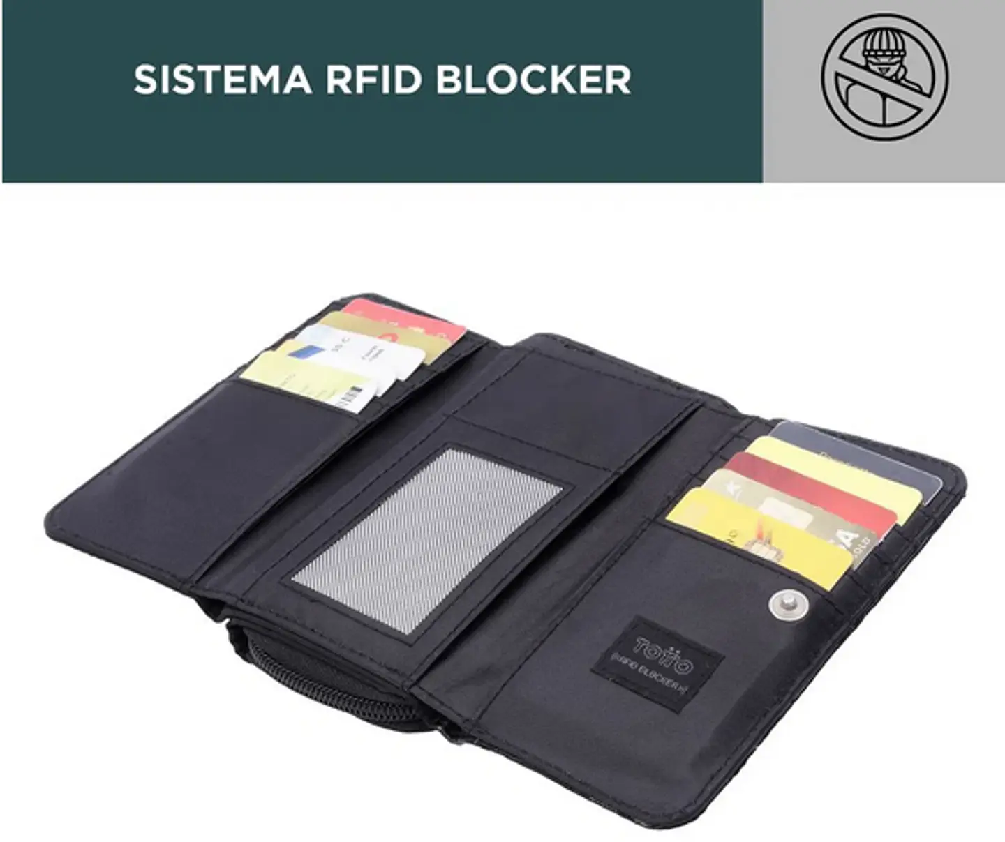 Billetera Lona RFID Karasu 2