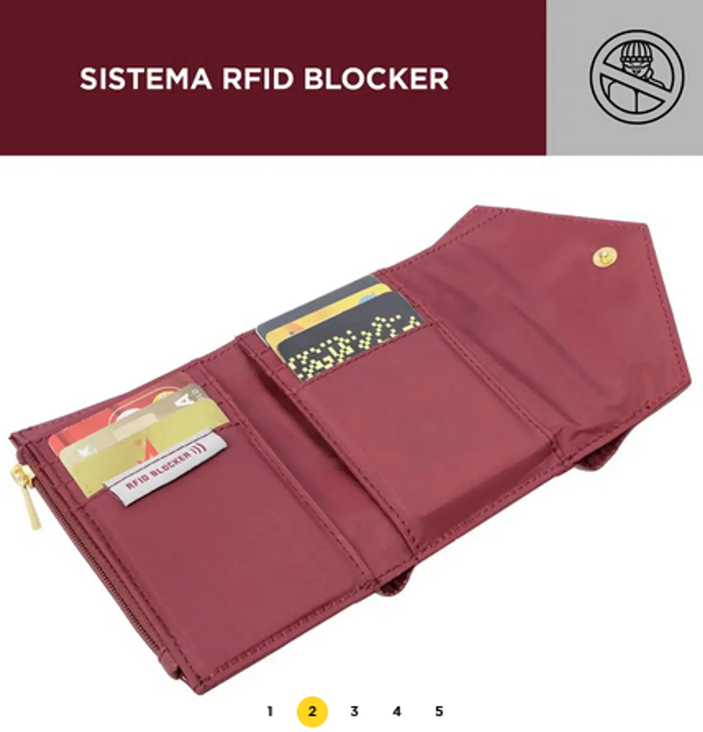 Billetera Pu Leather Rfid Neysa  7