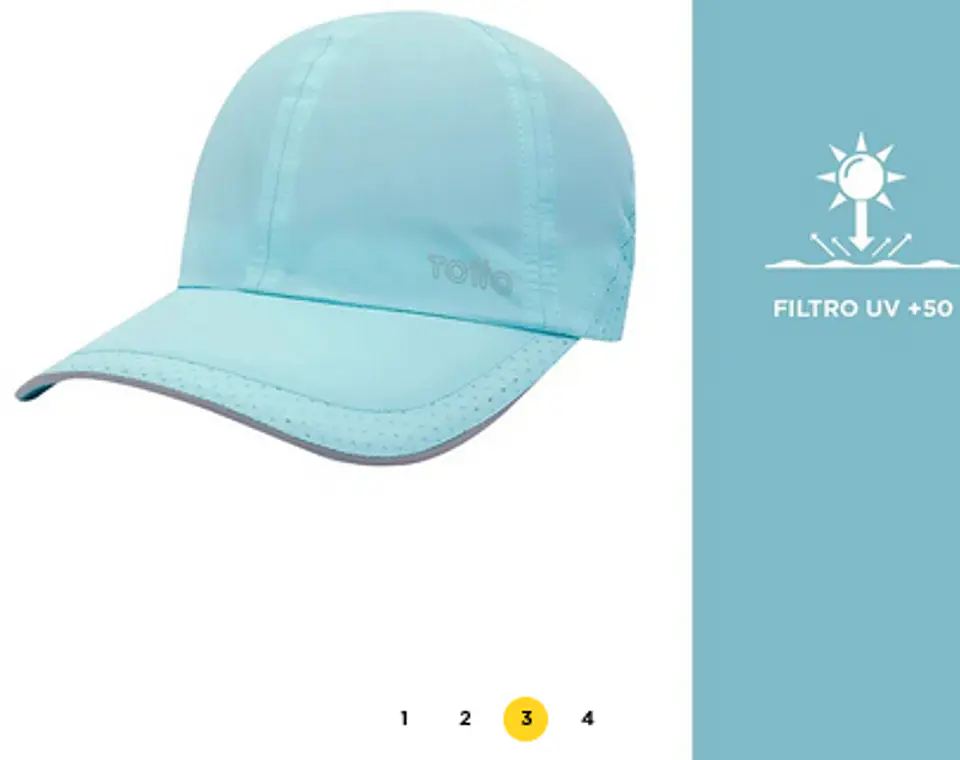 Gorra Filtro Uv +50 Beisbolera Unicolor Bakir 15