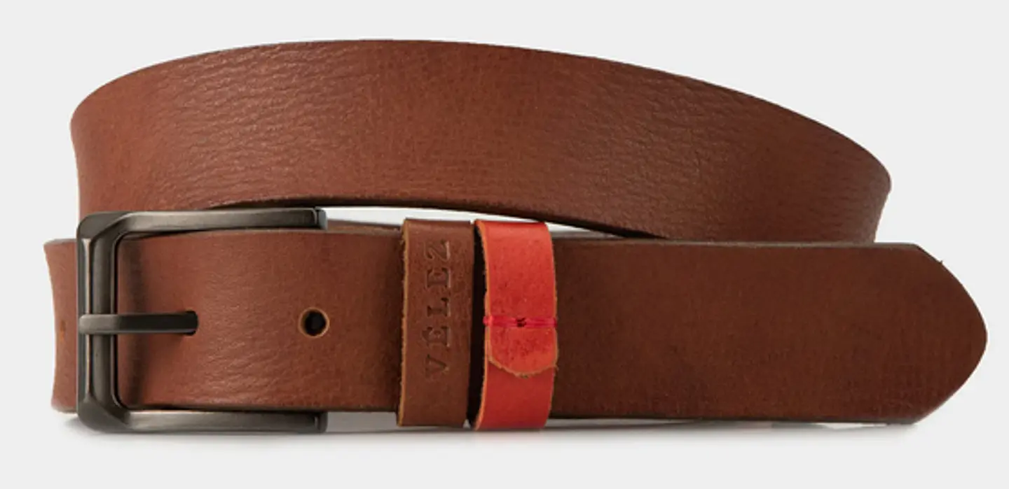 Cinturón Unifaz Geranio De Cuero Para Hombre Costura Decorativa 1