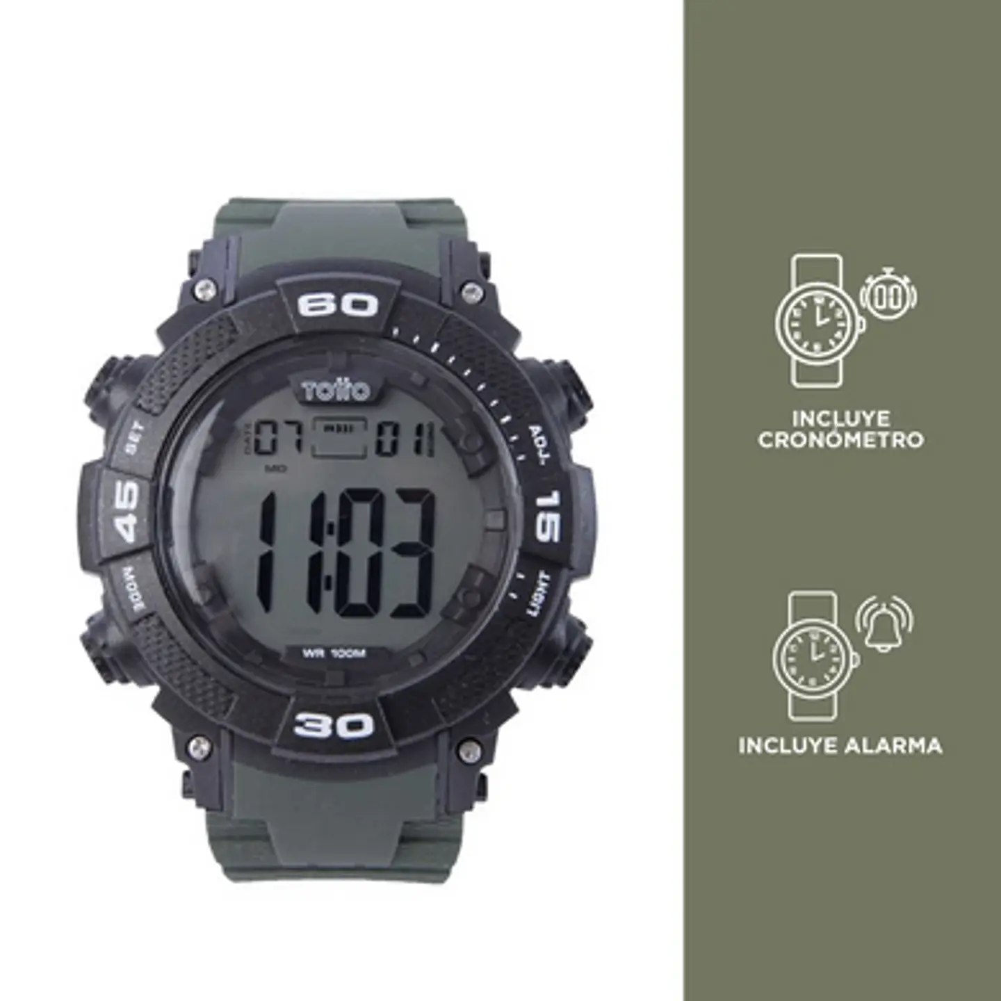 Reloj Digital 10 Atm Rutary 11