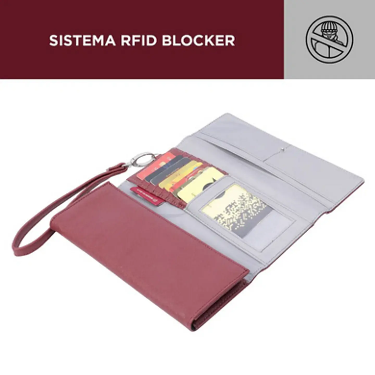 Billetera Pu Leather Rfid Lena 19
