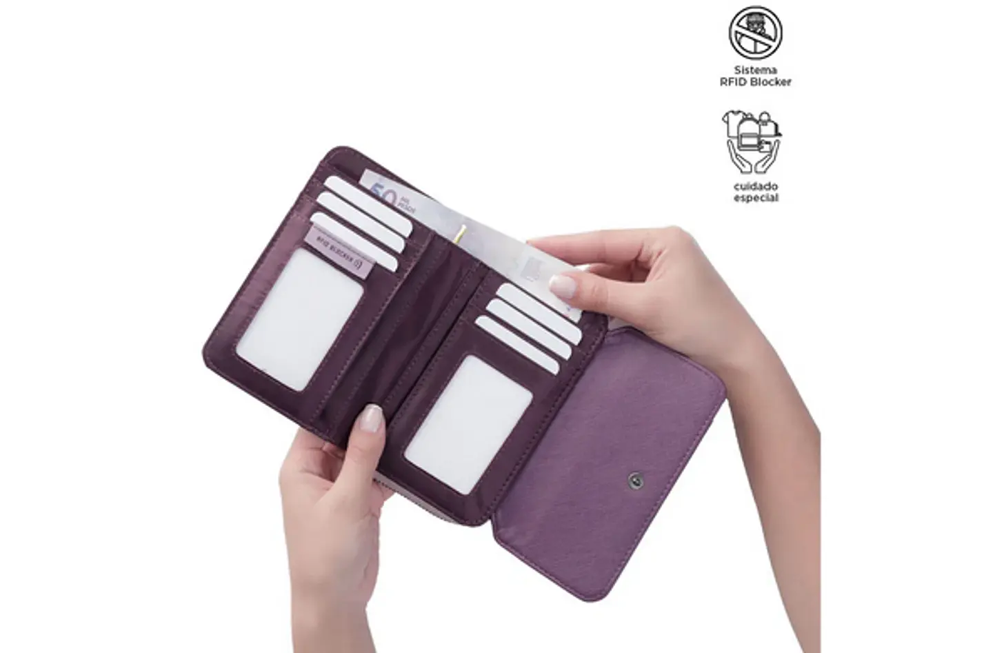 Billetera Pu Leather Rfid Cancri  18