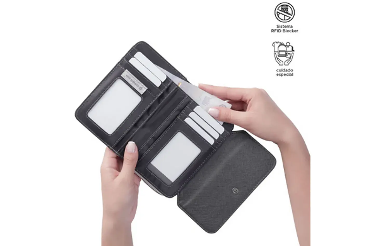 Billetera Pu Leather Rfid Cancri  23