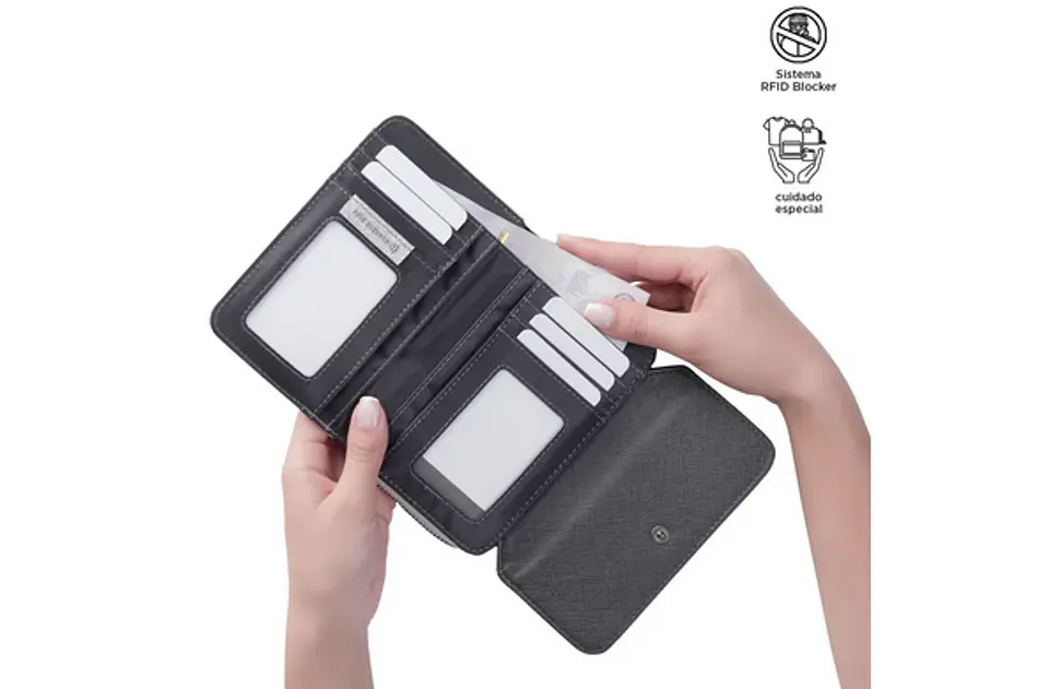 Billetera Pu Leather Rfid Cancri  23