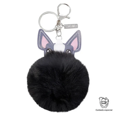 Llavero De Felpa Y Pu Leather Pug