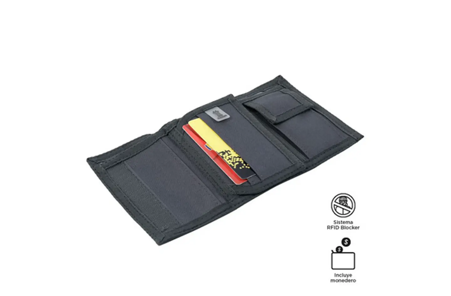 Billetera Lona Rfid Con Cadena Meeting 38