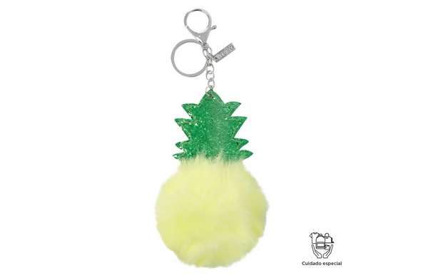 Llavero De Felpa Y Pu Leather Piña