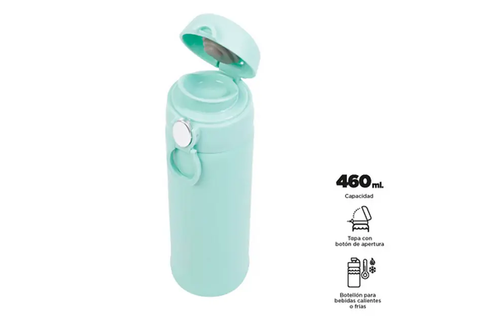 Botellón Metálico Con Botón Automático Miyako  5