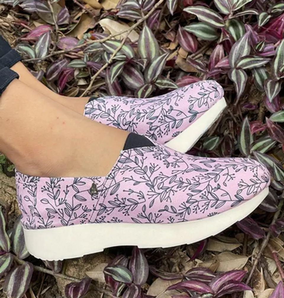 Zapato Pera D.K Plataforma Rosado Ramitas 1