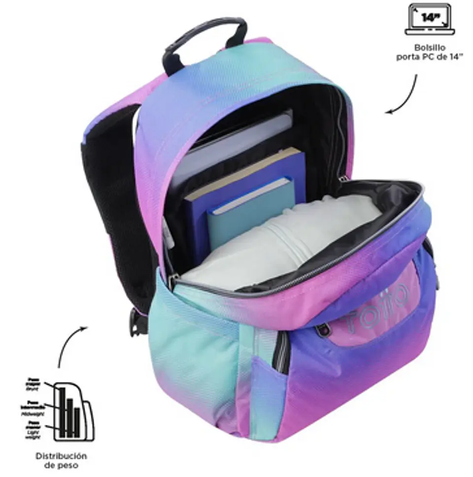 Morral  Totto Acuarela Glitter 10