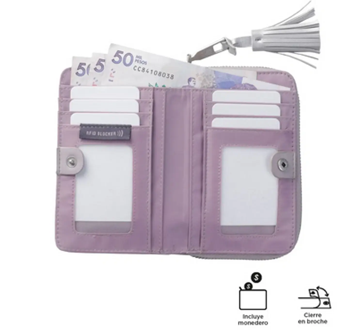 Billetera Pu Leather Rfid Sepia 18