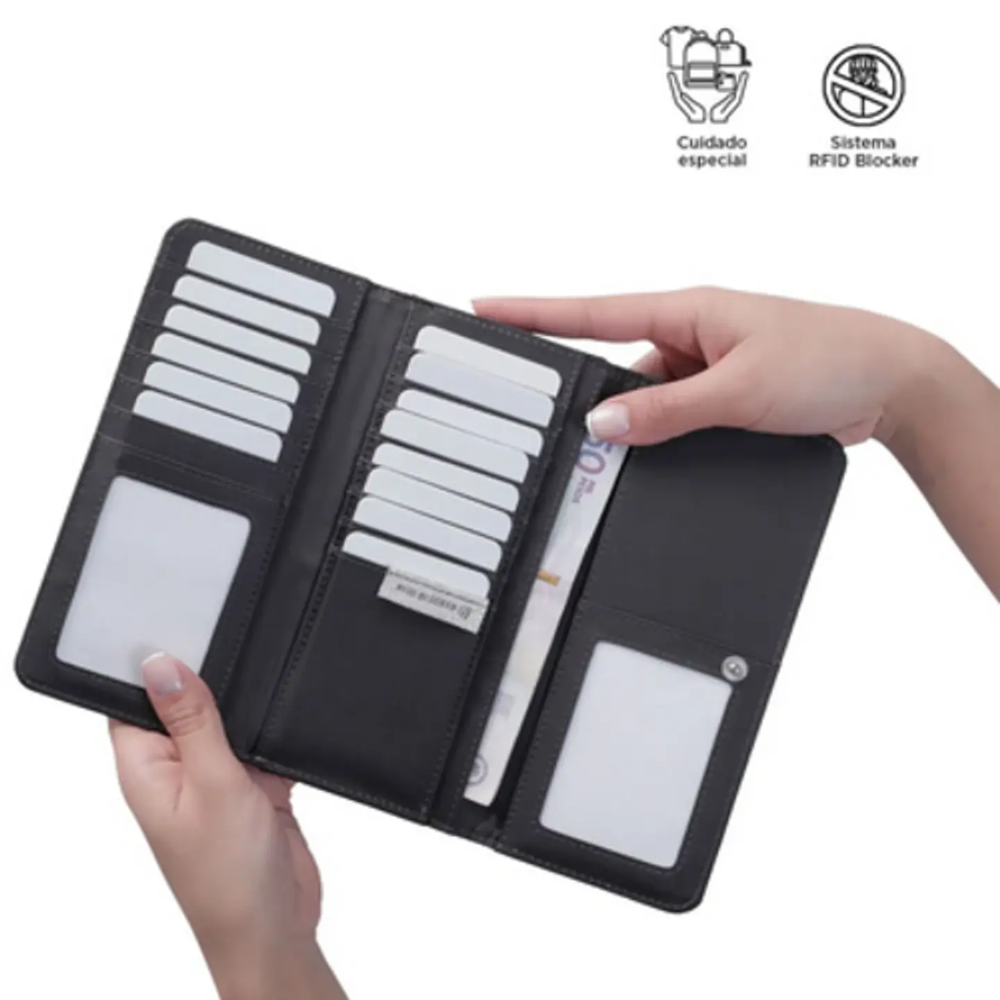 Billetera Pu Leather Rfid Subra 10