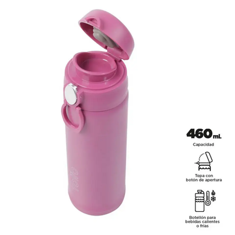 Botellón Metálico Con Botón Automático Miyako  6