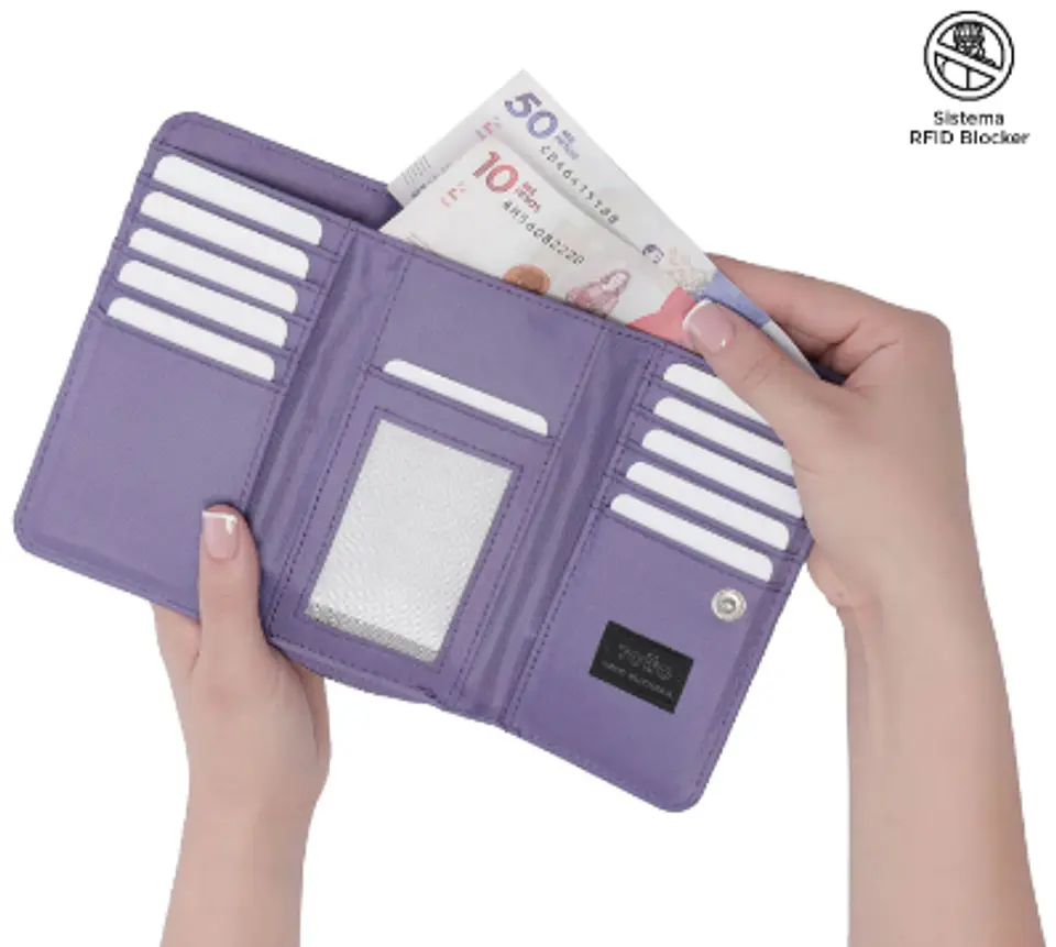 Billetera Lona RFID Karasu 13