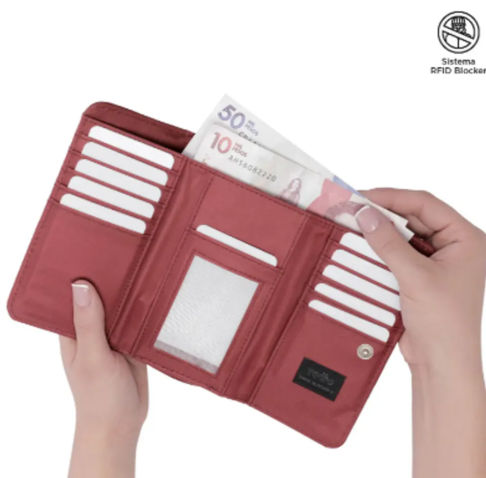 Billetera Lona RFID Karasu 9