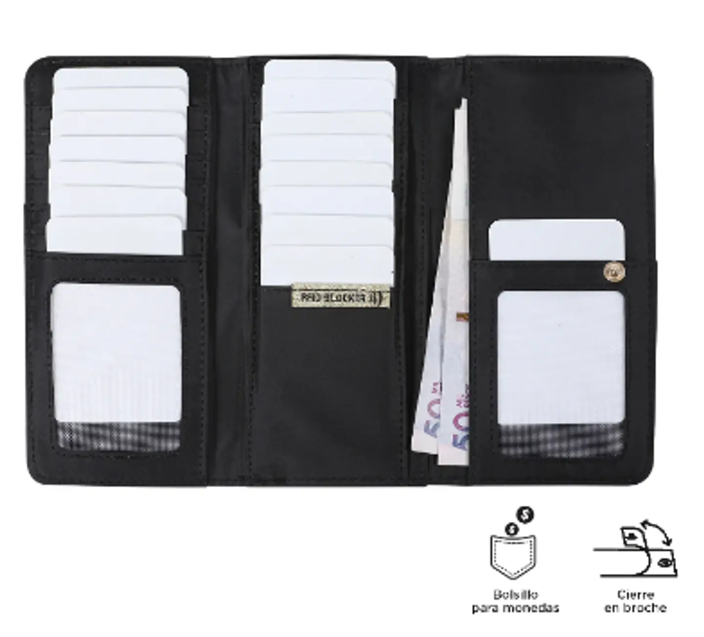 Billetera Pu Leather Rfid Subra 16
