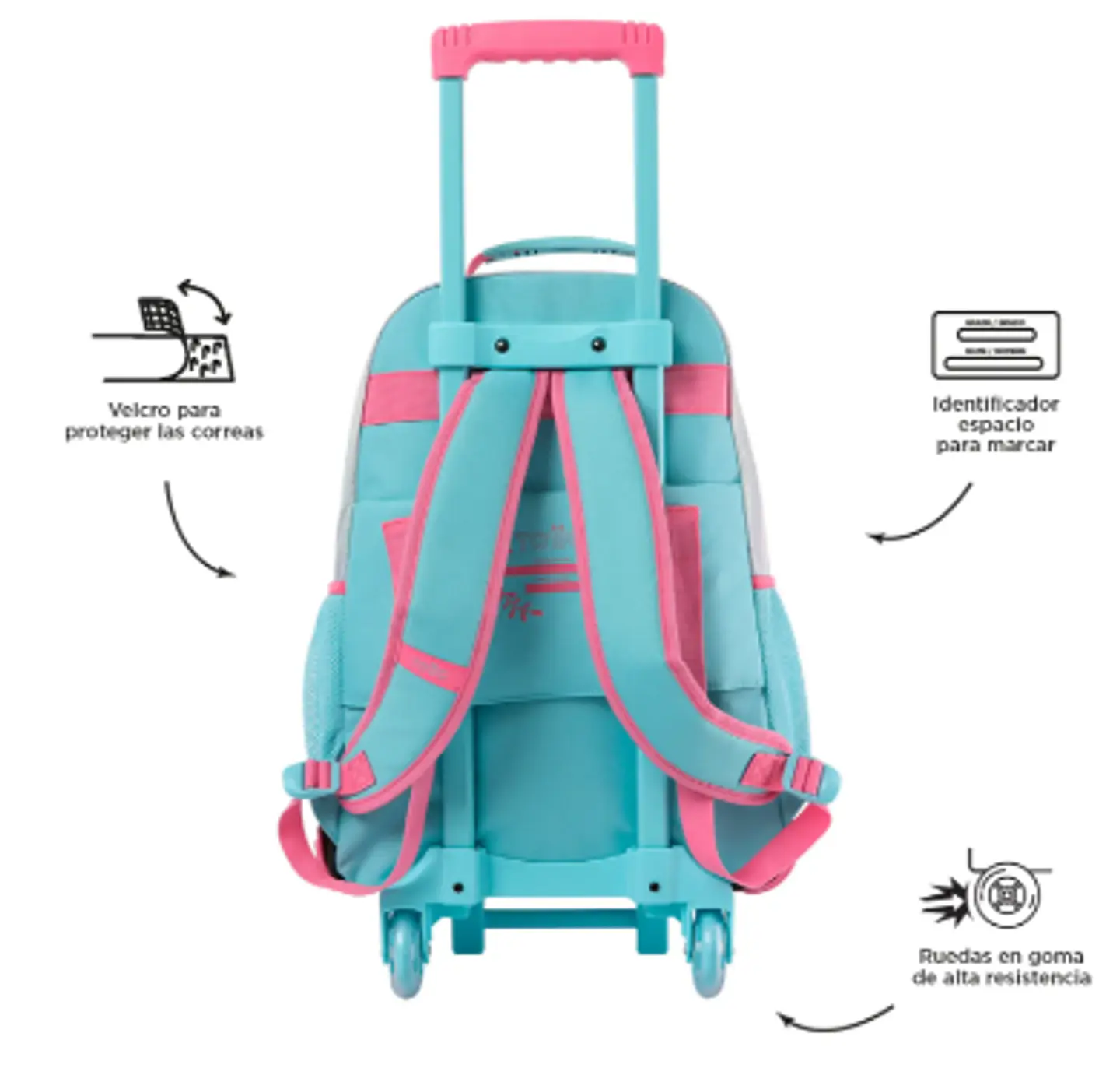 Morral Con Ruedas Rue Bomper Pink Ocean L 7