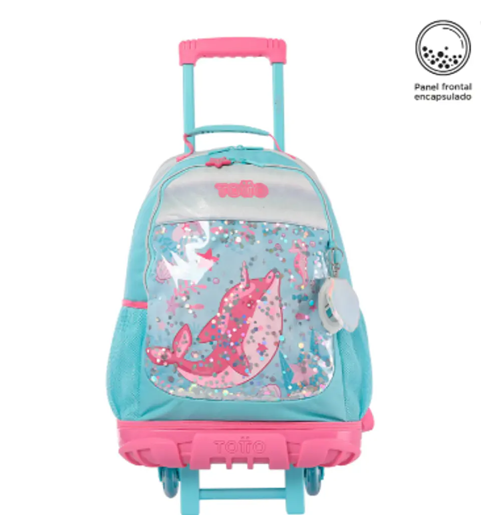 Morral Con Ruedas Rue Bomper Pink Ocean L 2