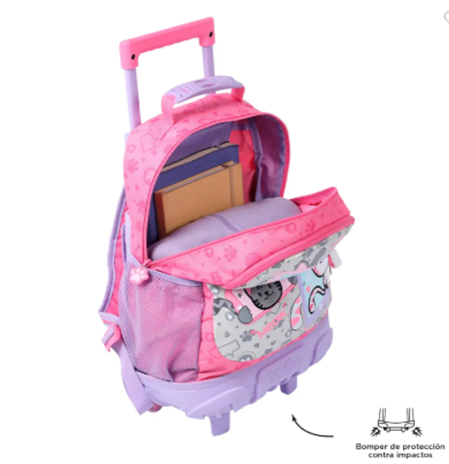 Morral Con Ruedas Niña Rue Bomper Selfie Cat M 6