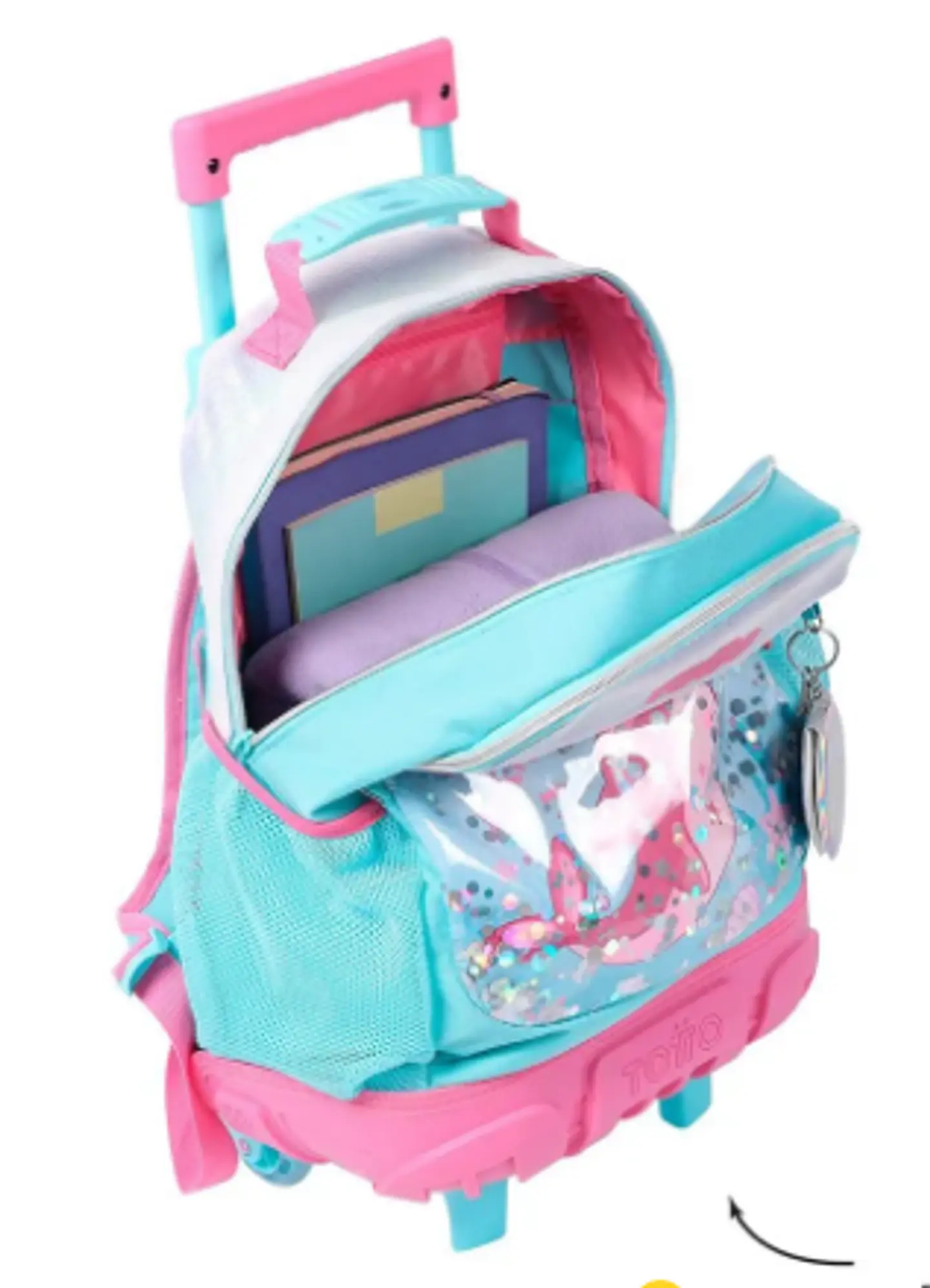 Morral Con Ruedas Rue Bomper Pink Ocean M 6