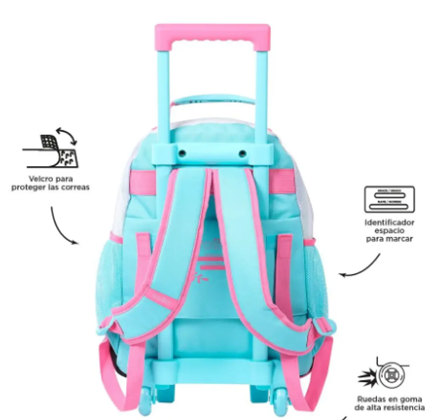 Morral Con Ruedas Rue Bomper Pink Ocean M 4