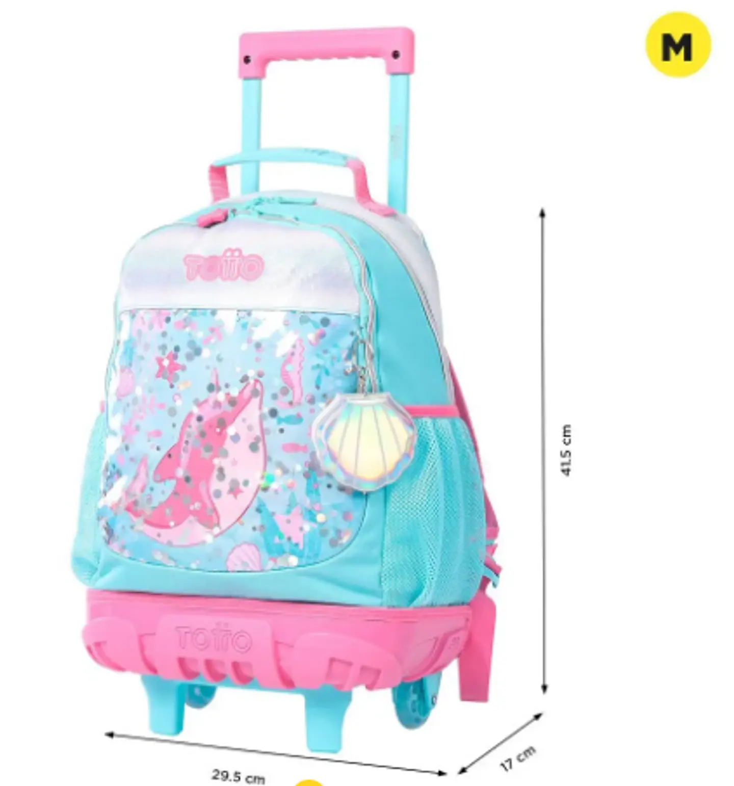 Morral Con Ruedas Rue Bomper Pink Ocean M 3