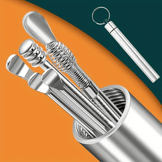 Limpiador de Oídos Portátil en Acero Inoxidable