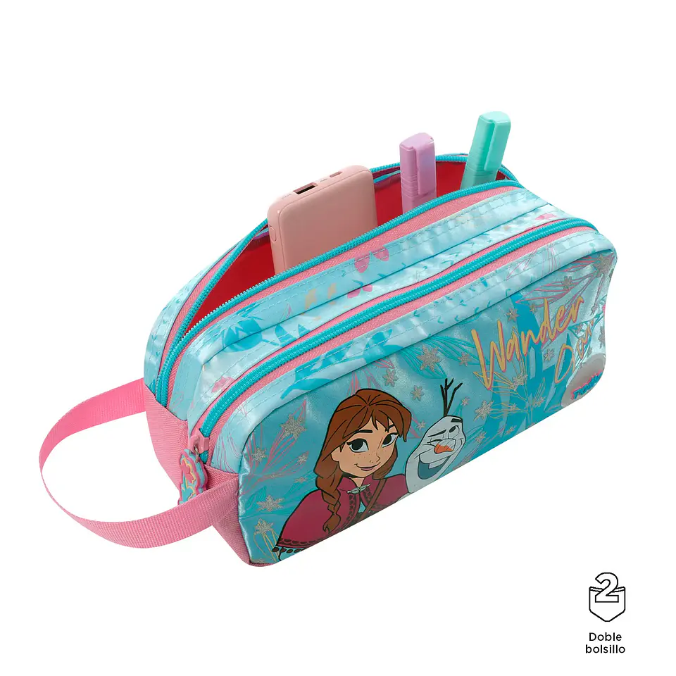 Cartuchera Totto escolar Frozen Destiny Azul 3