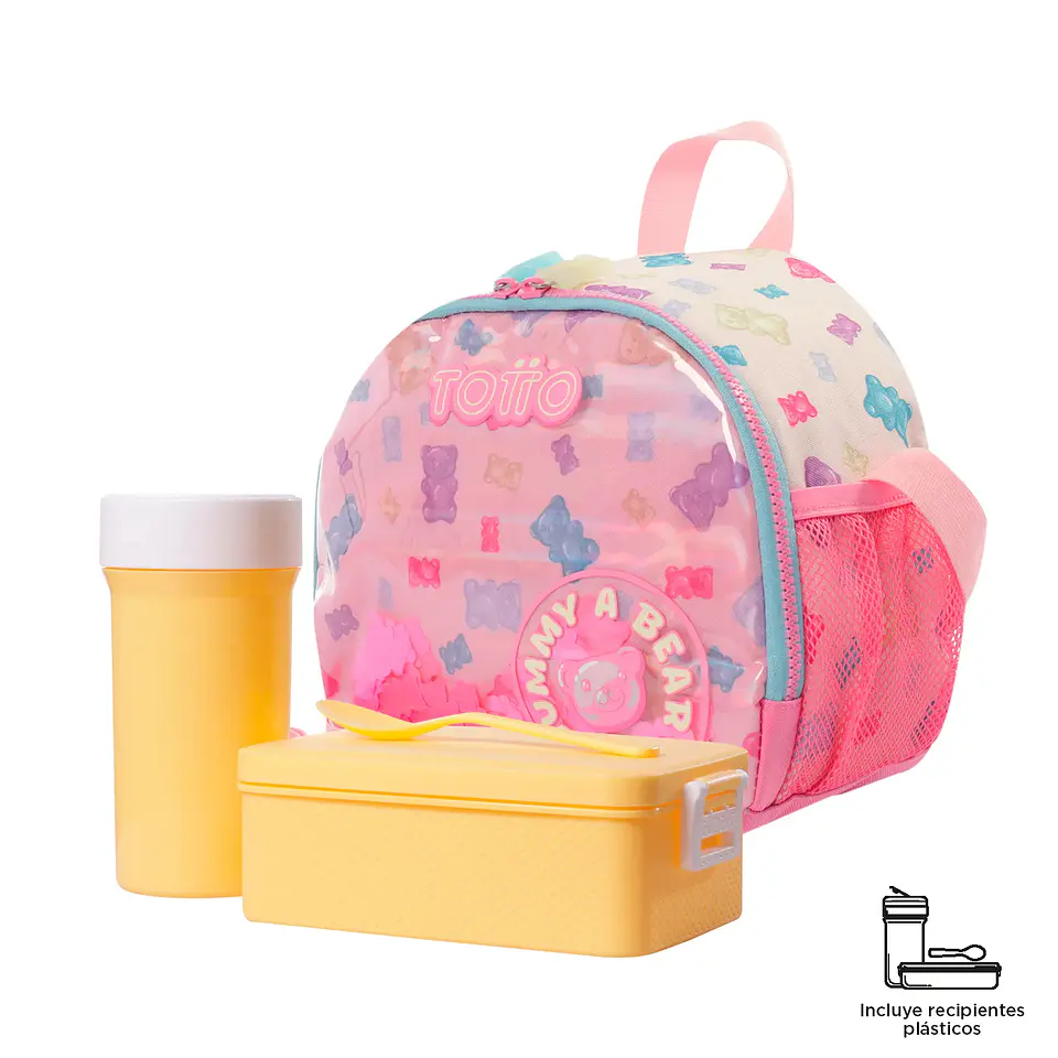 Lonchera Con Aislamiento Térmico Gummy Bear Rosado 1