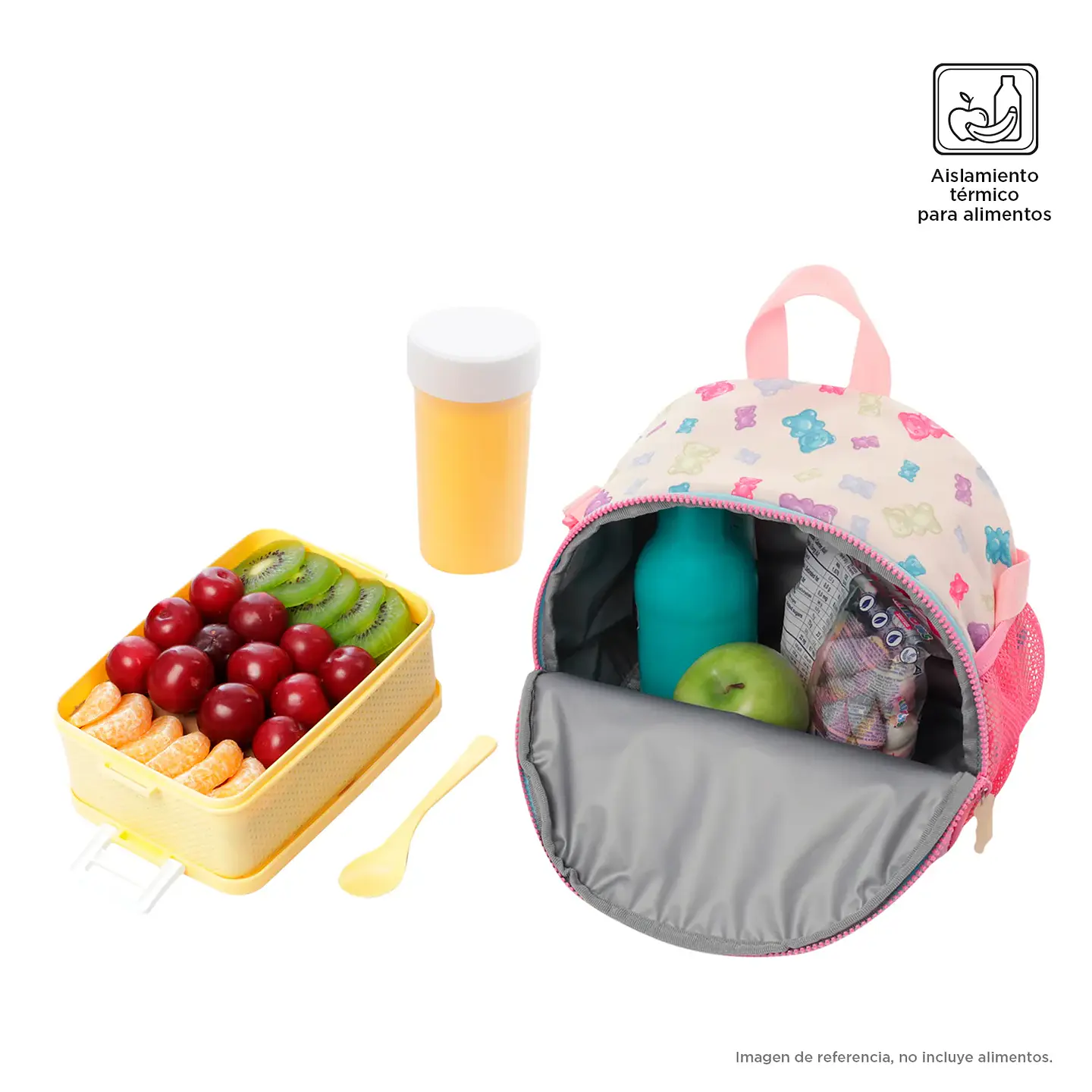 Lonchera Con Aislamiento Térmico Gummy Bear Rosado 6